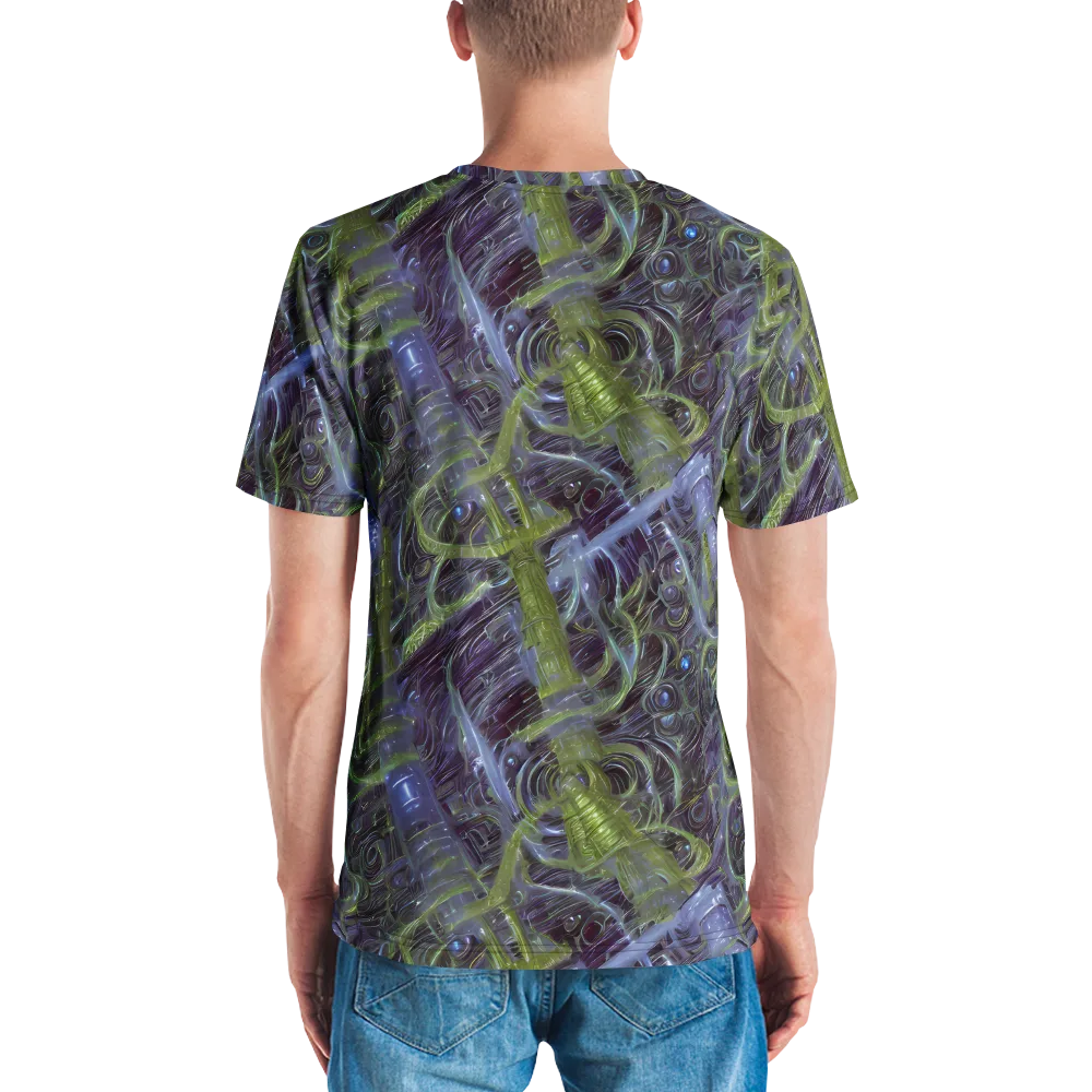 Neon Verdigris on Men's Crew Neck T-Shirt — Back