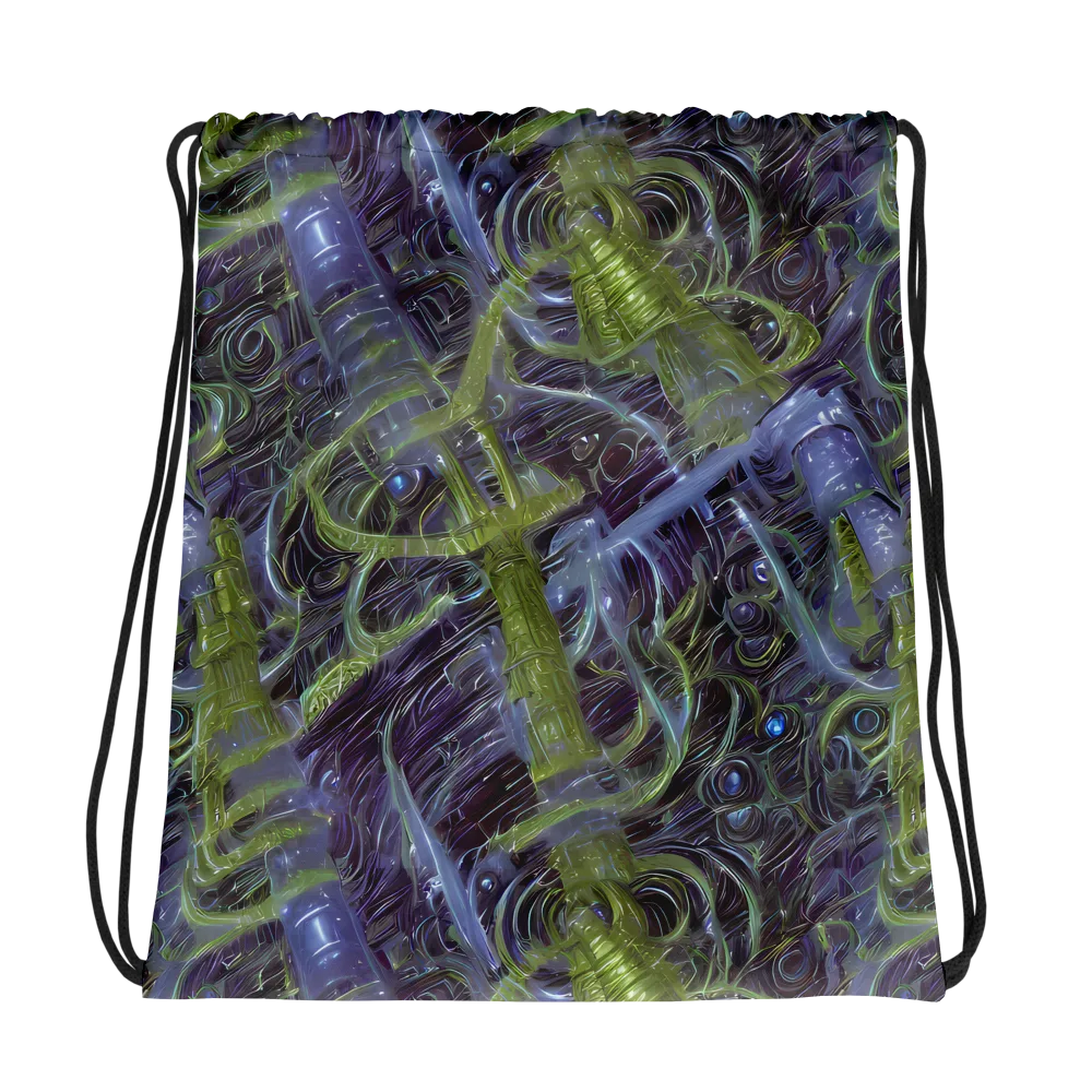 Neon Verdigris on Drawstring Bag — Photo