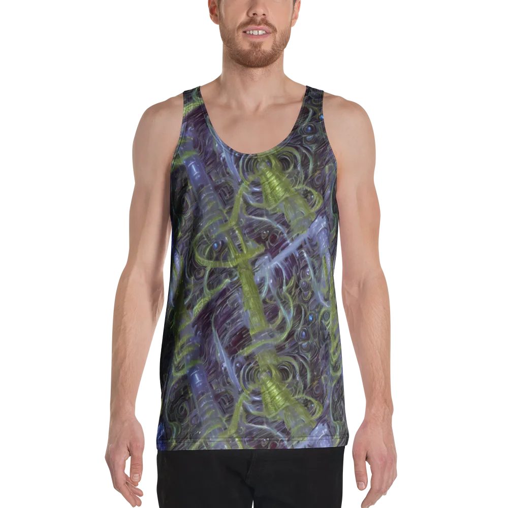 Neon Verdigris on Men's Tank Top — Front