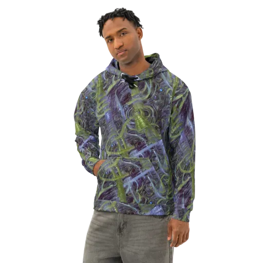 Neon Verdigris on a Cotton Hoodie