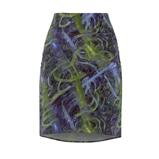 Neon Verdigris on a Pencil Skirt