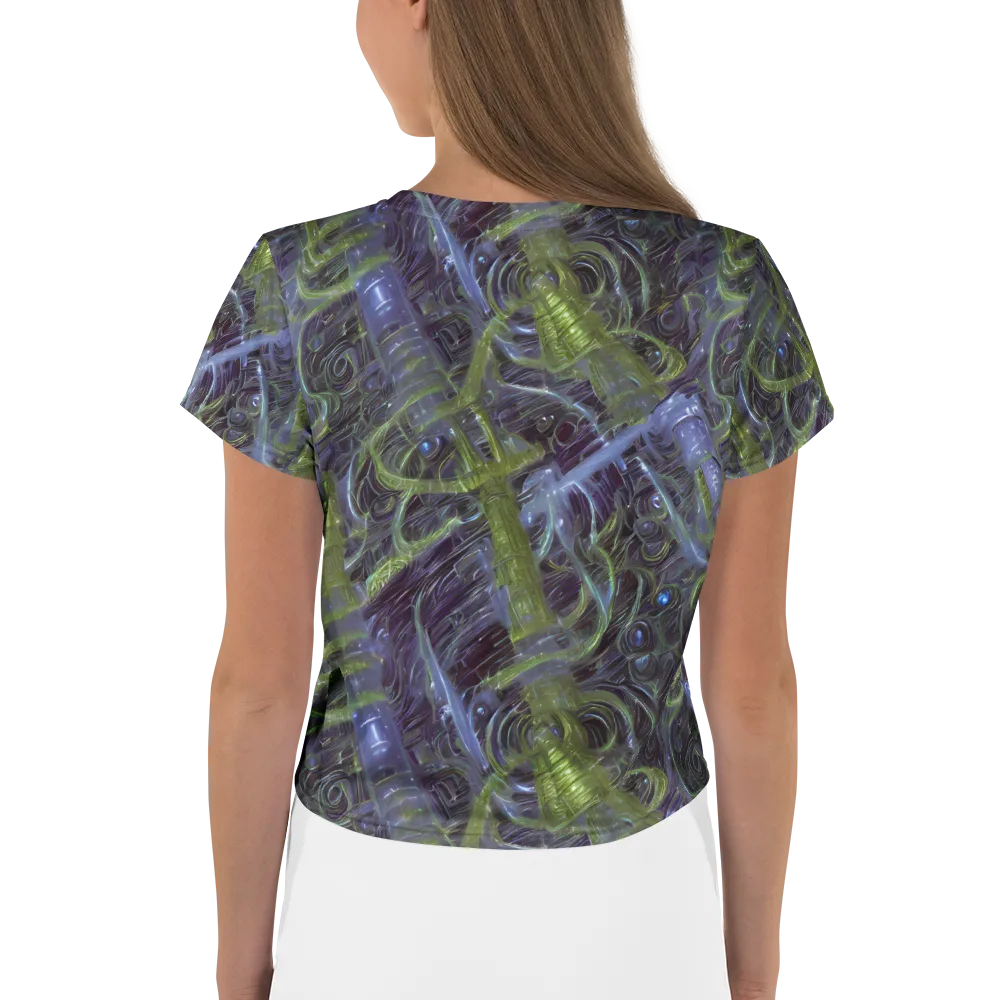 Neon Verdigris on Crop Tee — Back