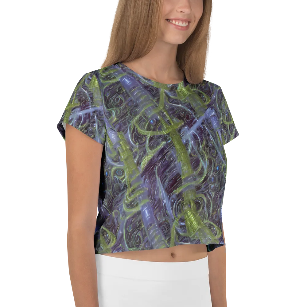 Neon Verdigris on Crop Tee — Right