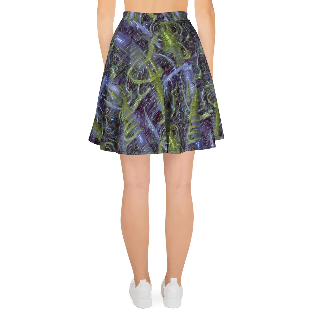 Neon Verdigris on Skater Skirt — Back