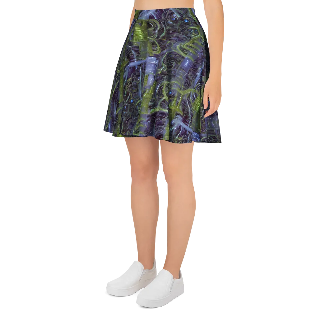 Neon Verdigris on Skater Skirt — Left