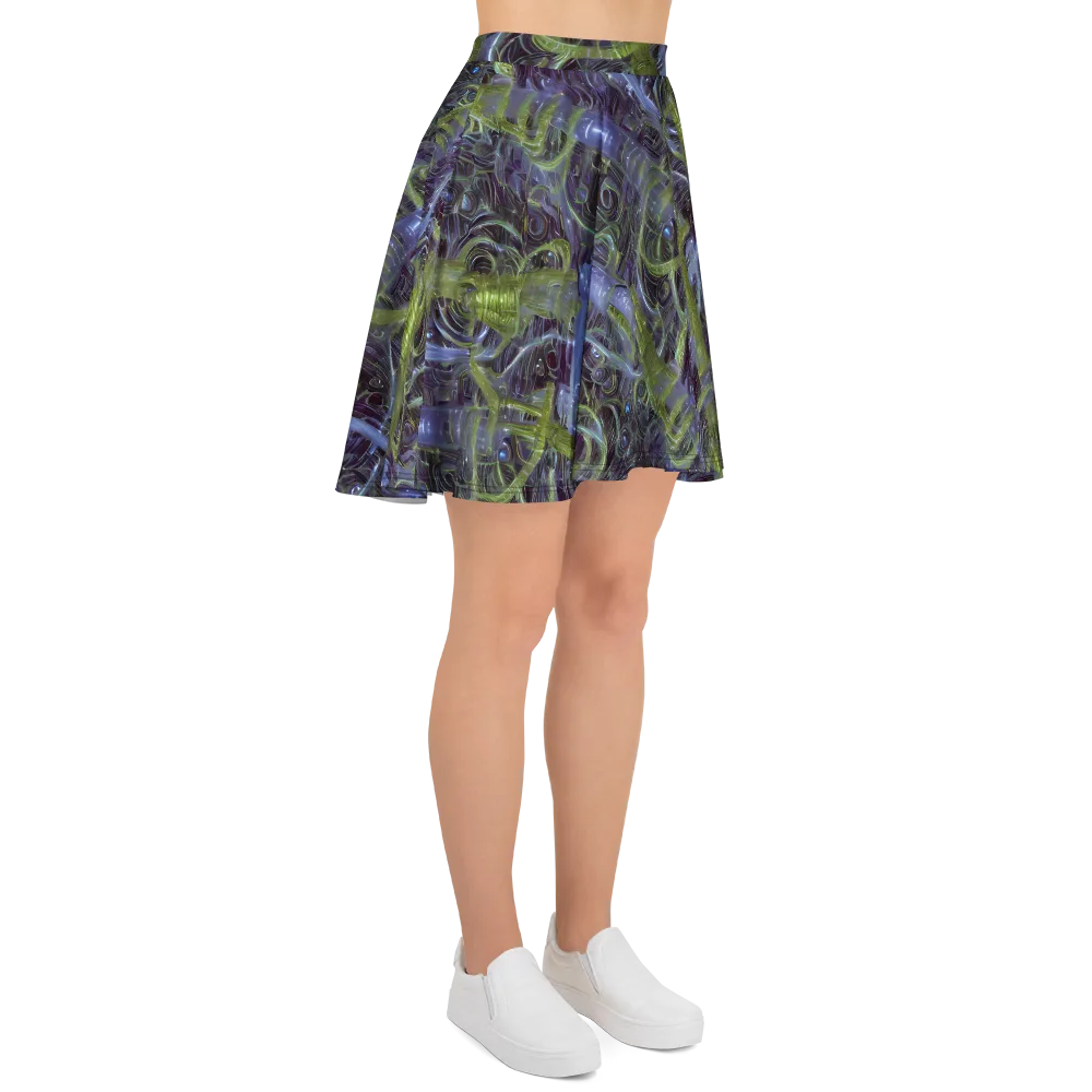 Neon Verdigris on Skater Skirt — Right