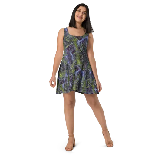 Neon Verdigris on a Skater Dress