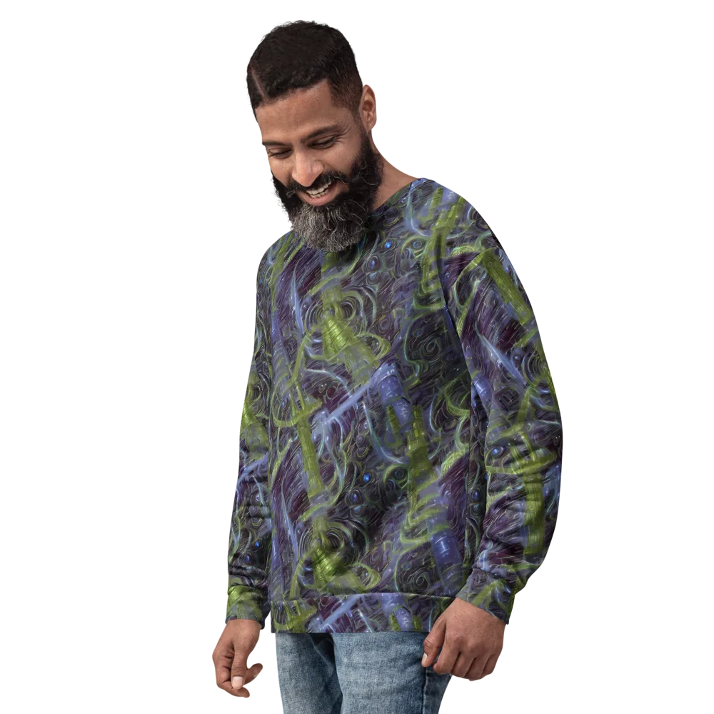 Neon Verdigris on Sweatshirt — Left Front