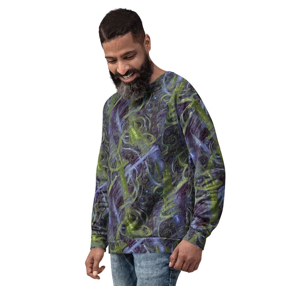 Neon Verdigris on Sweatshirt — Left Front