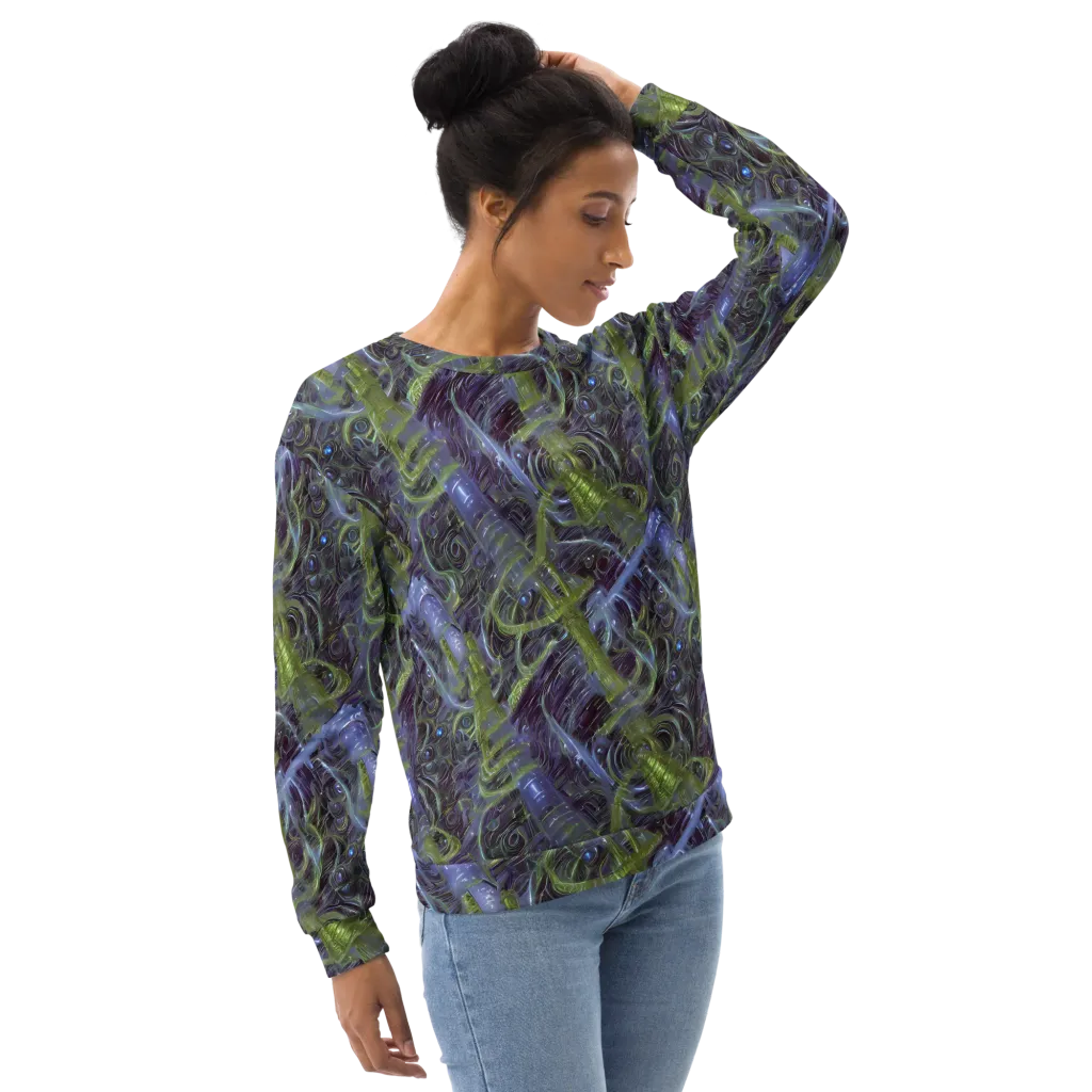 Neon Verdigris on Sweatshirt — Right Front