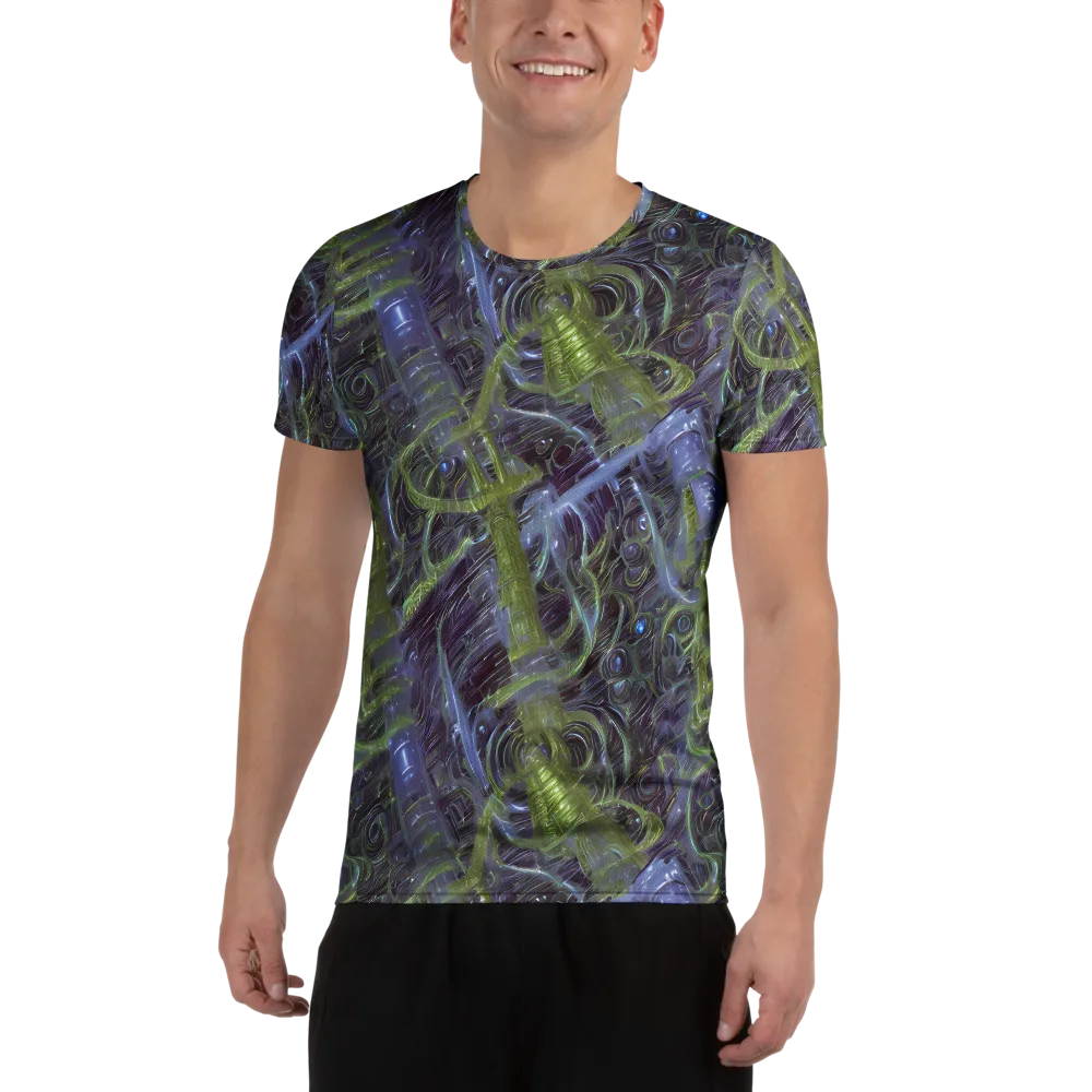 Neon Verdigris on Men's Athletic T-Shirt — Front