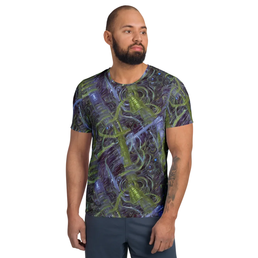 Neon Verdigris on Men's Athletic T-Shirt — Front