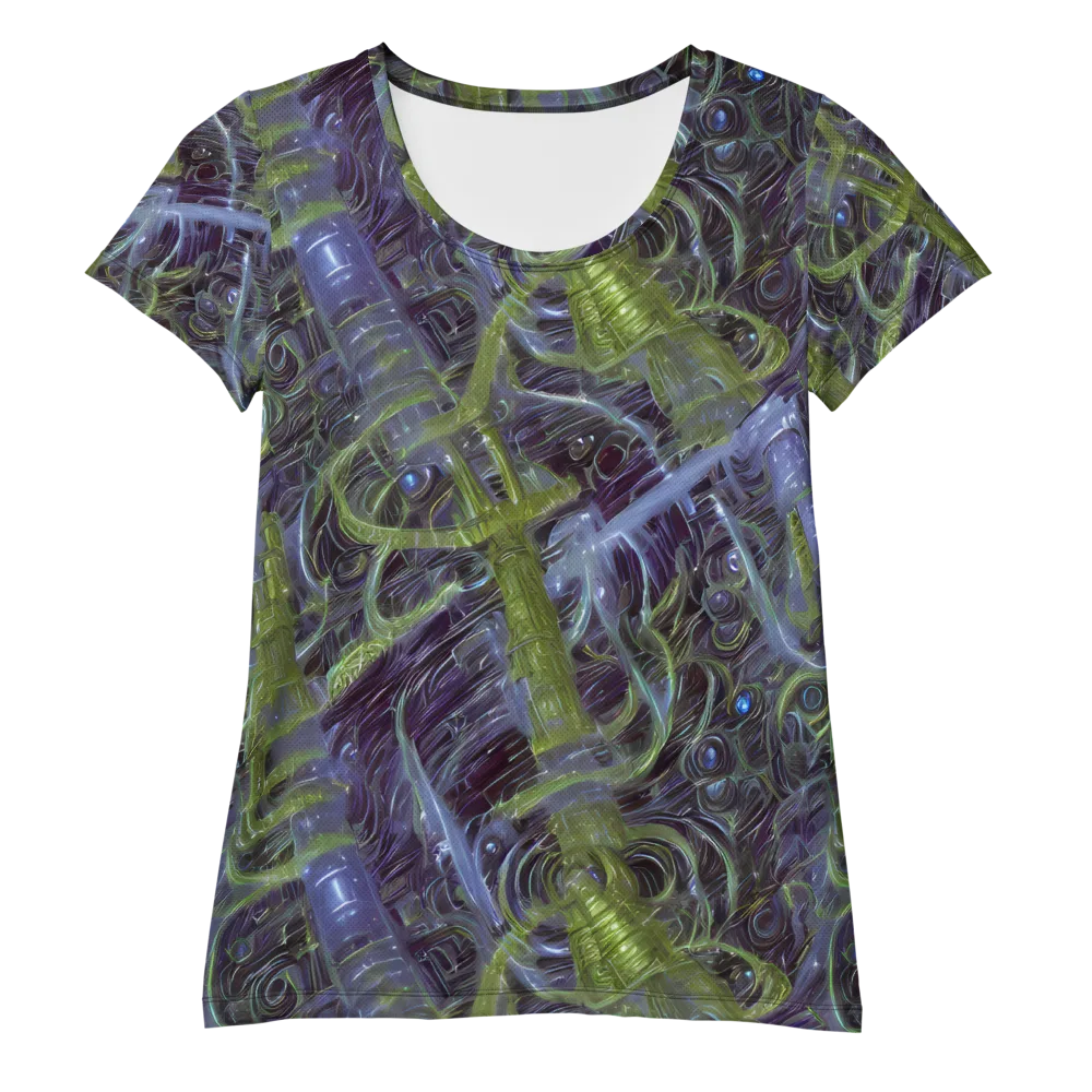 Neon Verdigris on Women's Athletic T-Shirt — Front