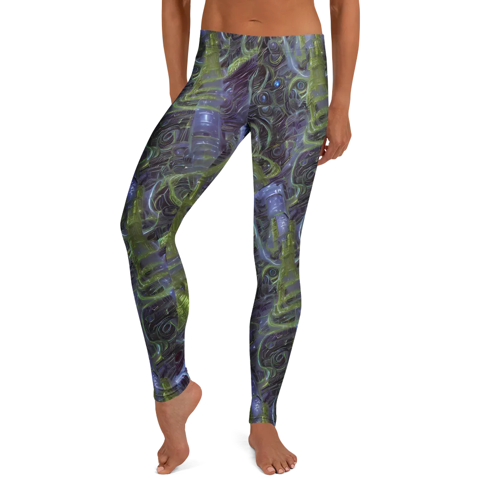 Neon Verdigris on Leggings — Front