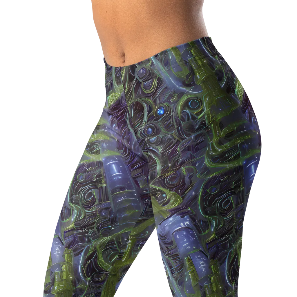 Neon Verdigris on Leggings — Left Front