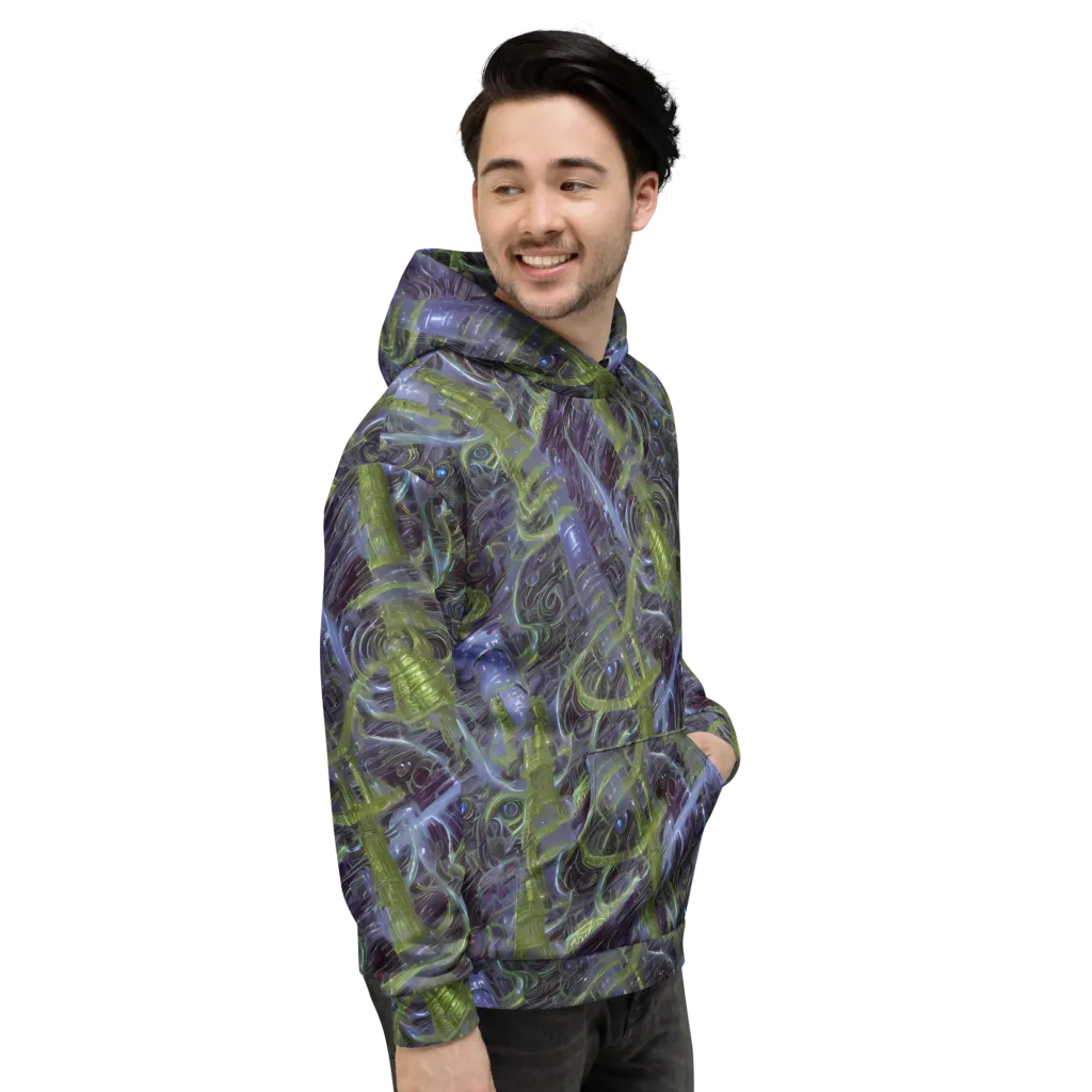 Neon Verdigris on Hoodie — Right