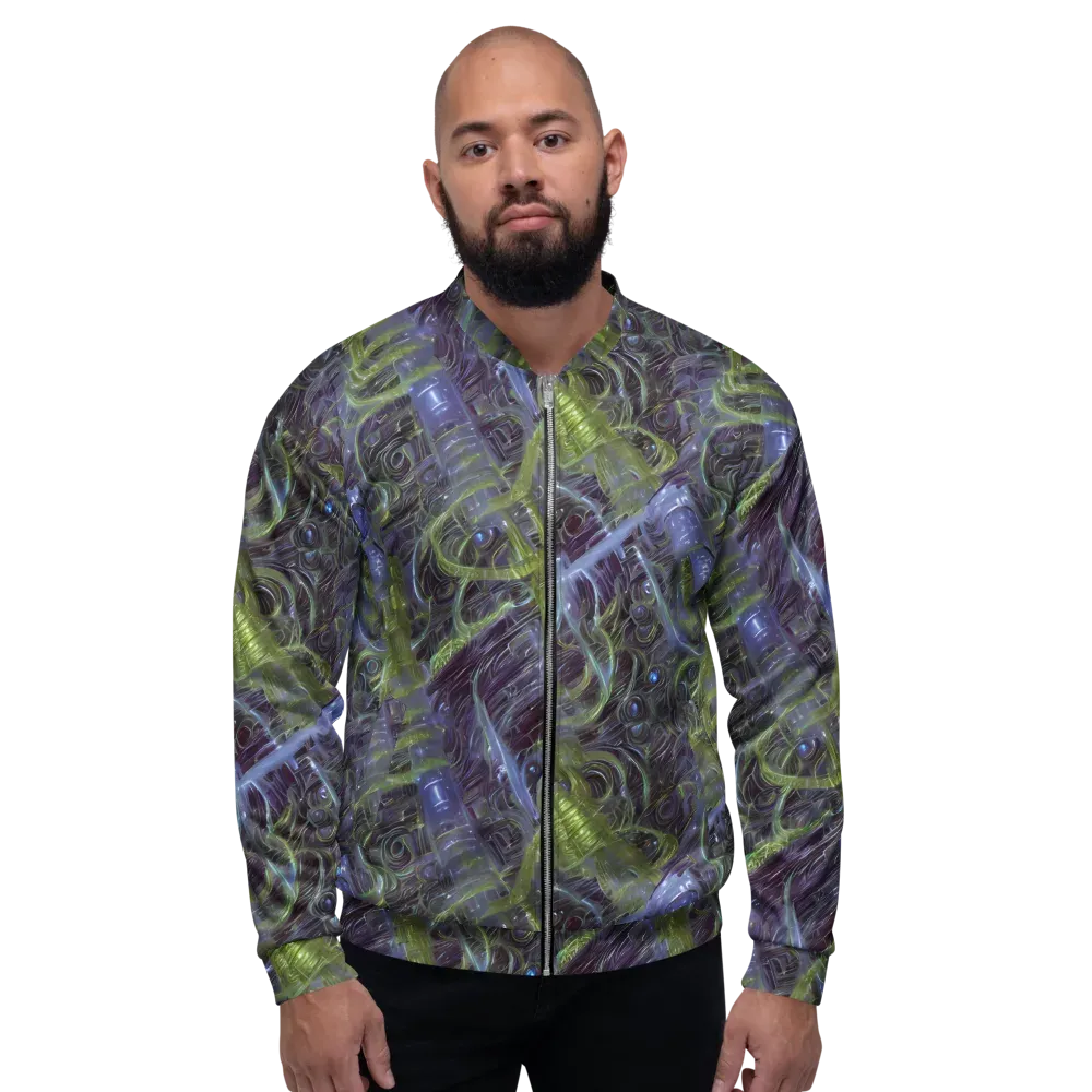 Neon Verdigris on Bomber Jacket — Front