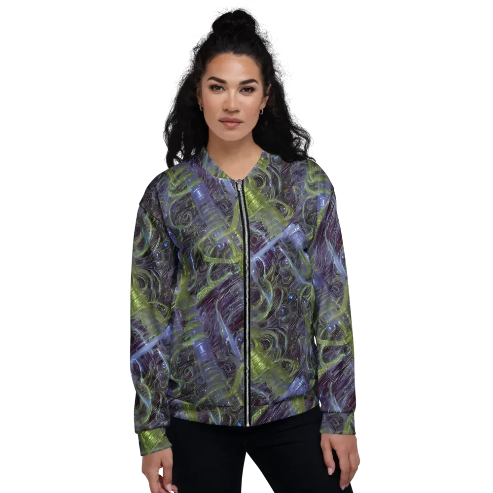 Neon Verdigris on Bomber Jacket — Front