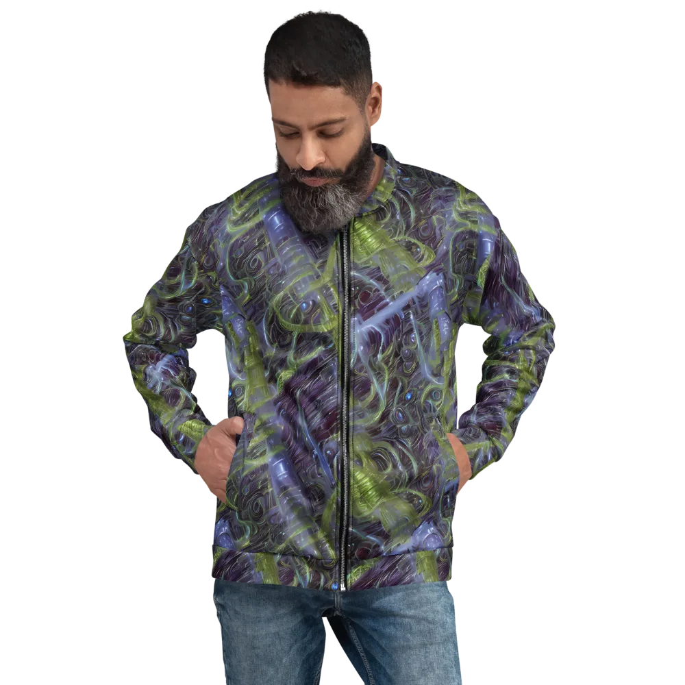 Neon Verdigris on Bomber Jacket — Front