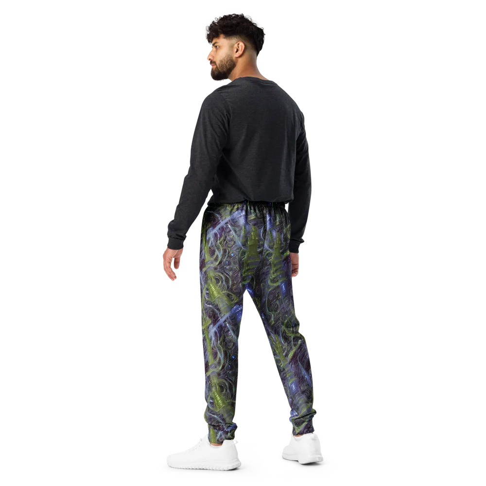 Neon Verdigris on Men's Joggers — Back
