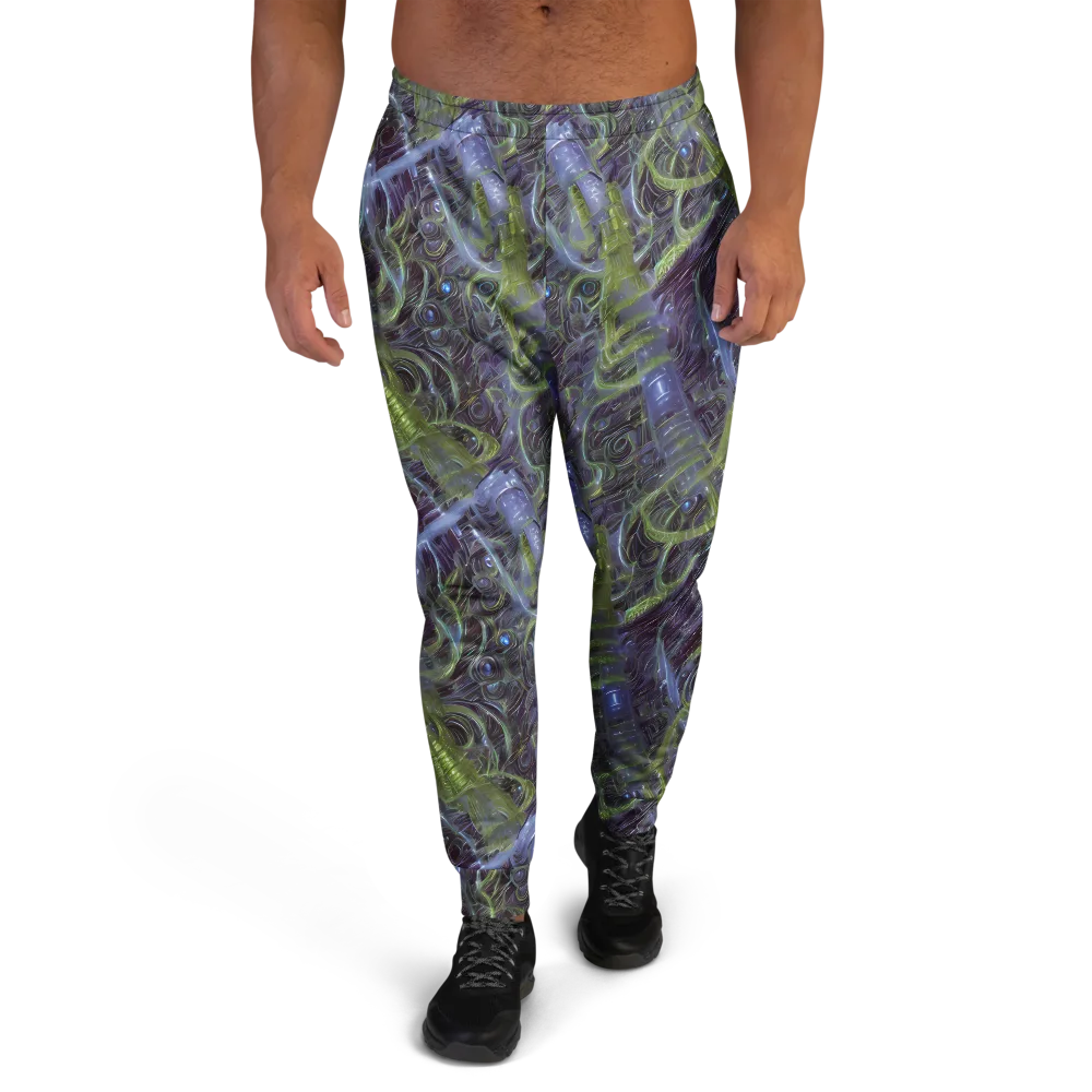 Neon Verdigris on Men's Joggers — Front