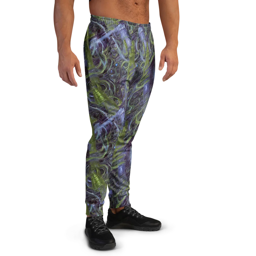 Neon Verdigris on Men's Joggers — Right
