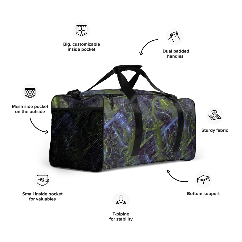 Neon Verdigris on Duffle Bag — Right Front