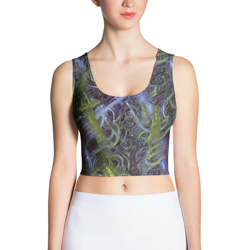 Neon Verdigris on Crop Top — Front