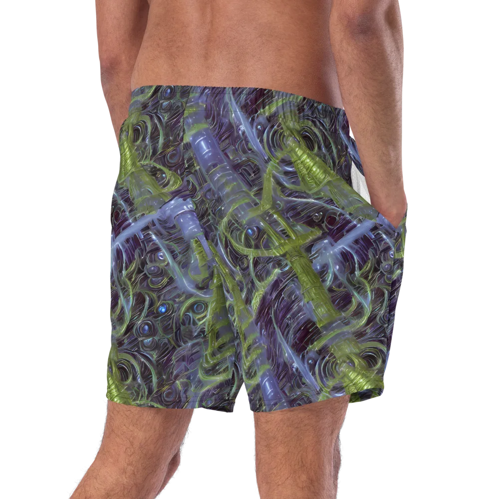 Neon Verdigris on Swim Trunks — Right Back