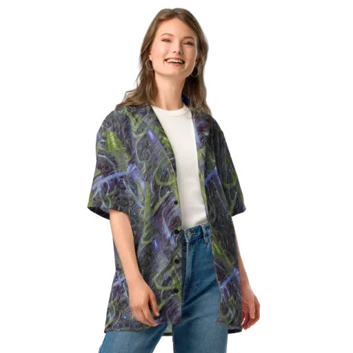 Neon Verdigris on a Button Shirt