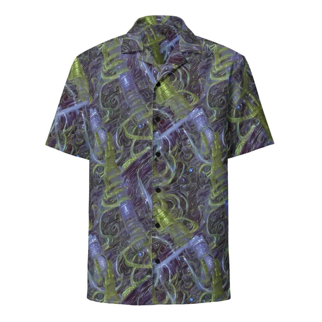 Neon Verdigris on Button Shirt — Front