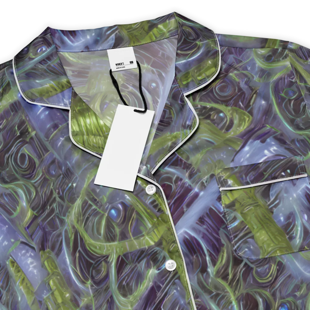 Neon Verdigris on Women's Short Sleeve Pajama Top — Product details