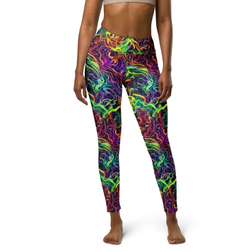 Liquid Fireworks on a Yoga Leggings