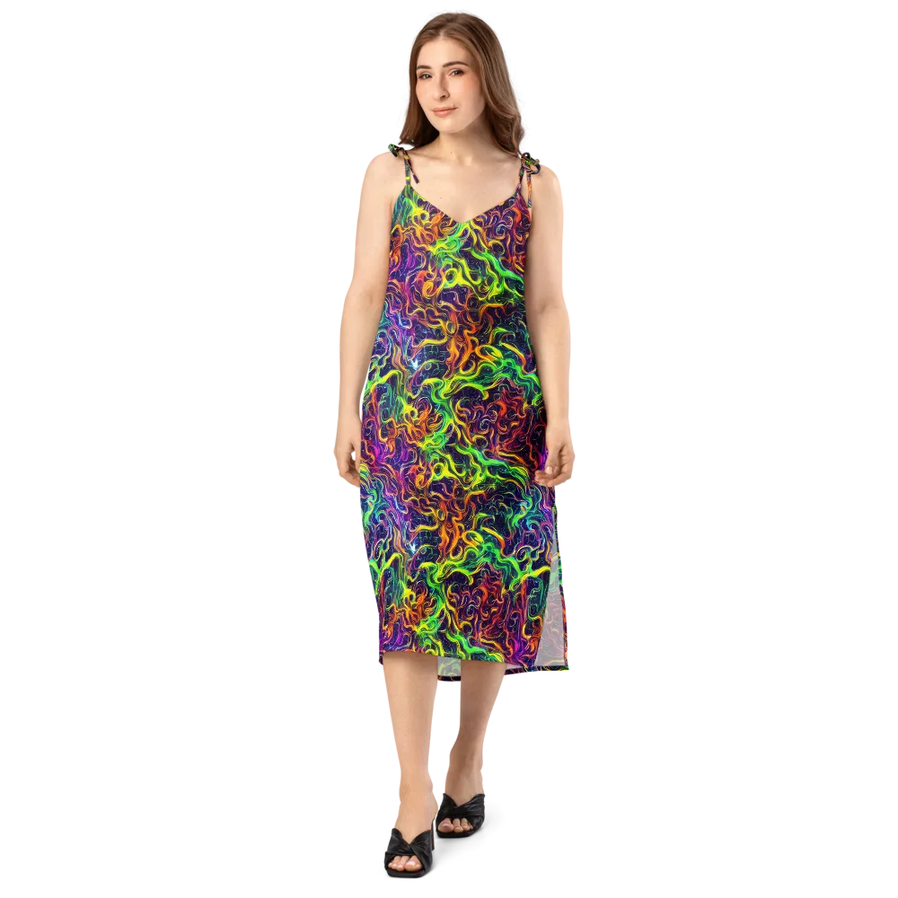 Liquid Fireworks on Slip Dress — Front
