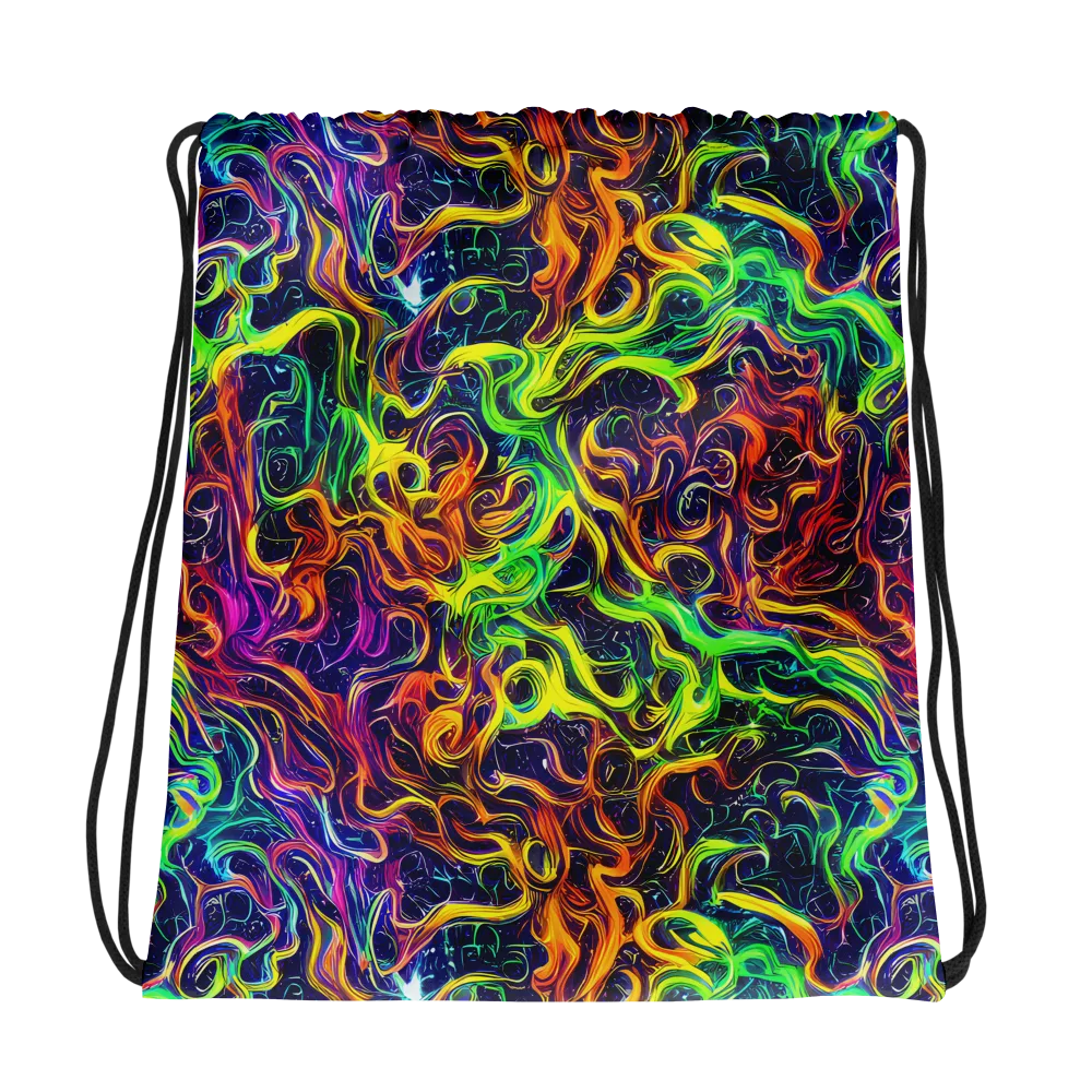 Liquid Fireworks on Drawstring Bag — Photo
