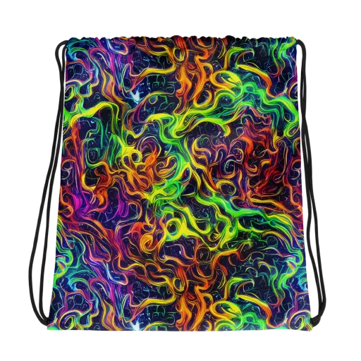 Liquid Fireworks on a Drawstring Bag