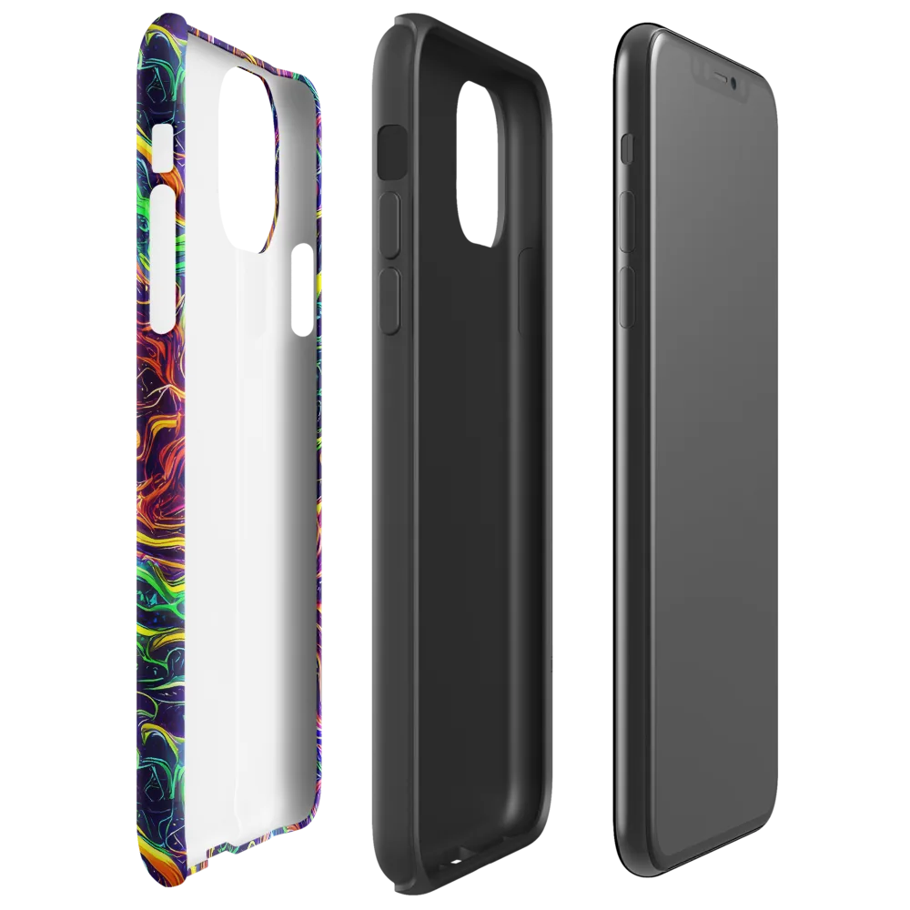 Liquid Fireworks on Tough Case for iPhone® — Right