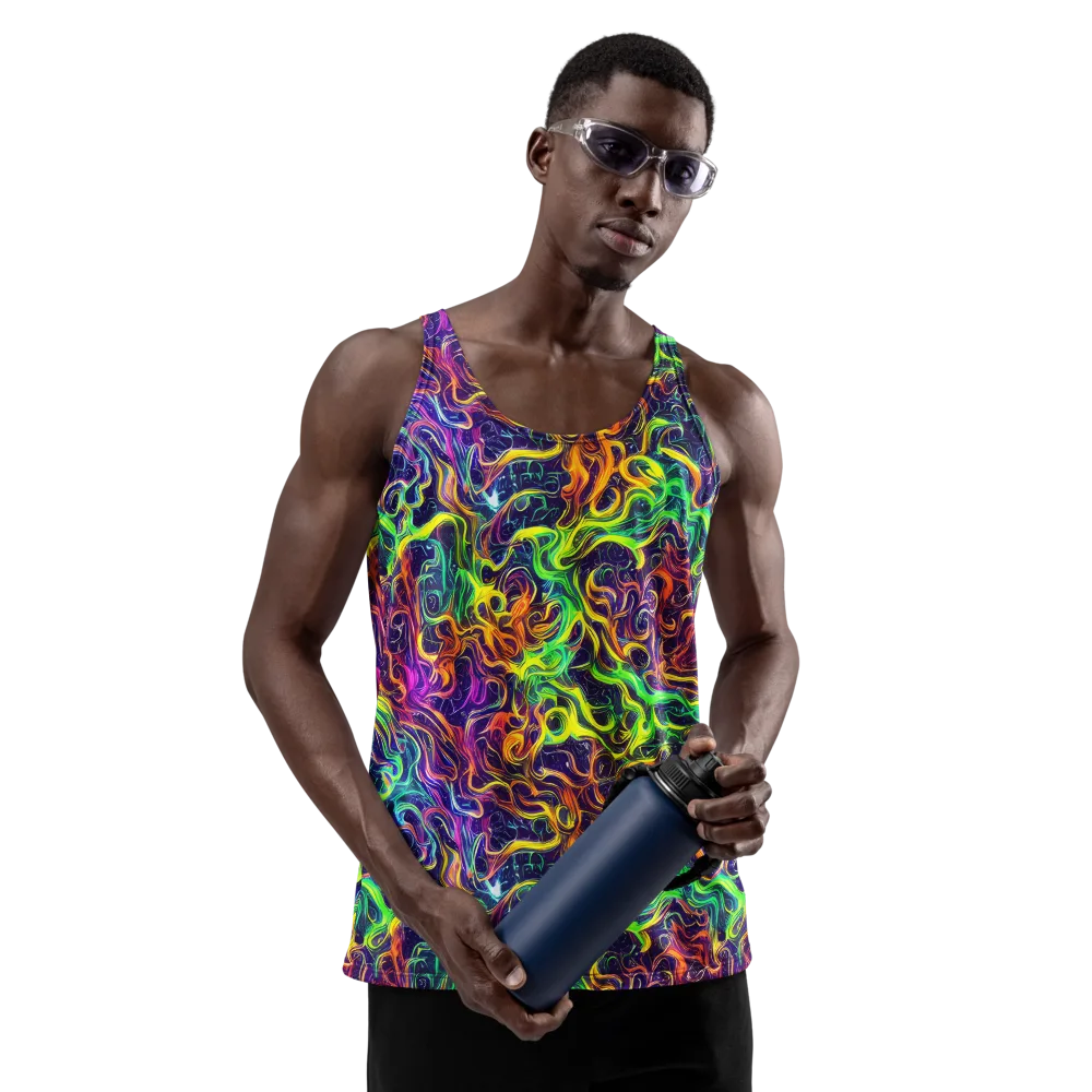 Liquid Fireworks on Men's Tank Top — Front