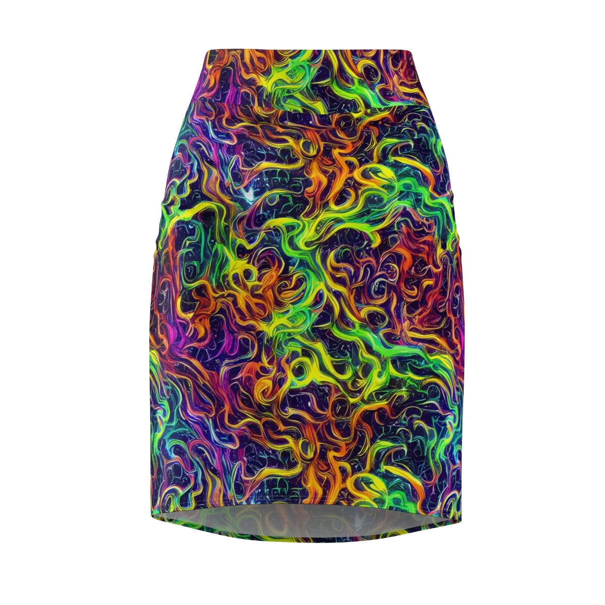 Liquid Fireworks on Pencil Skirt — Front
