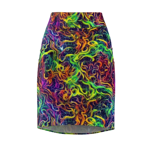 Liquid Fireworks on a Pencil Skirt