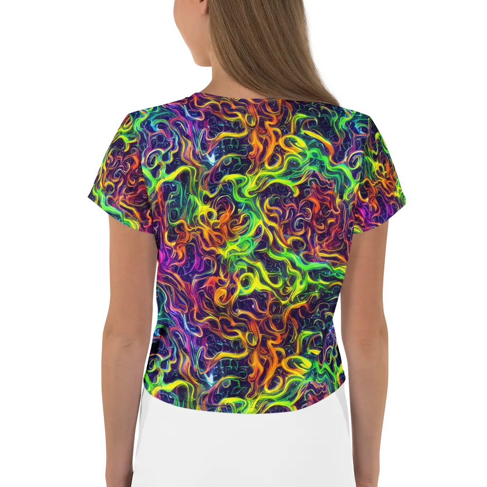 Liquid Fireworks on Crop Tee — Back