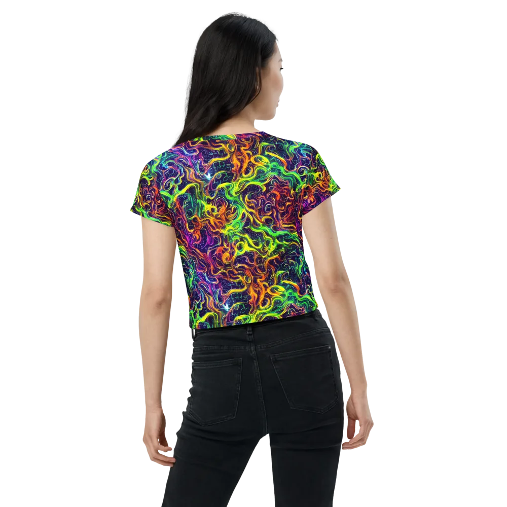 Liquid Fireworks on Crop Tee — Back