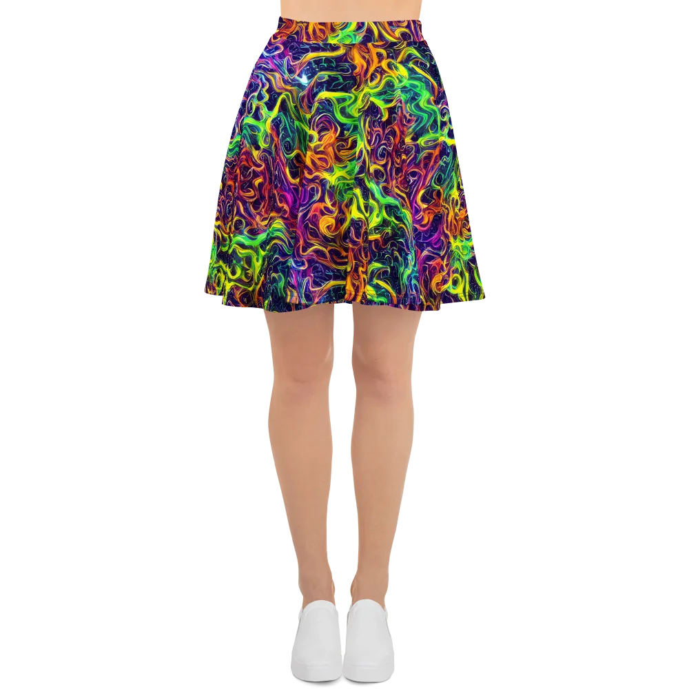 Liquid Fireworks on Skater Skirt — Front
