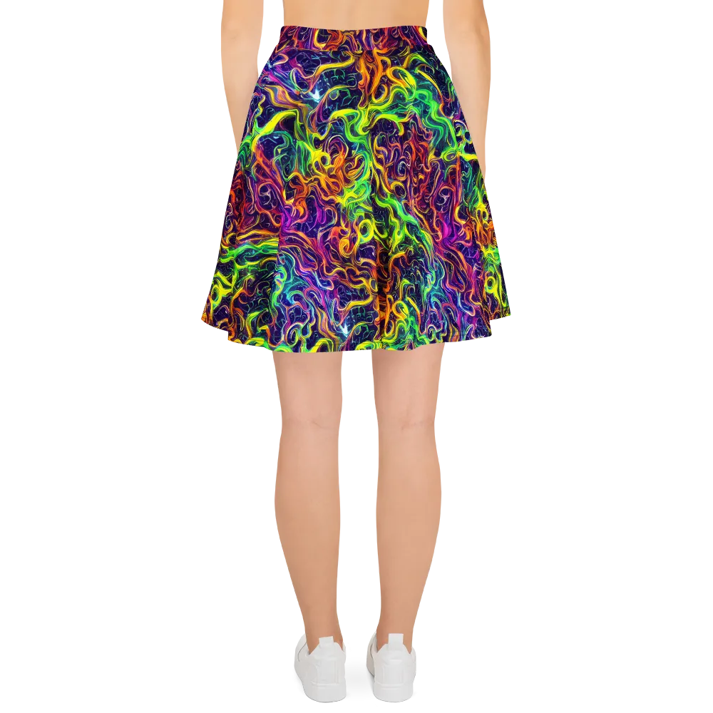 Liquid Fireworks on Skater Skirt — Back