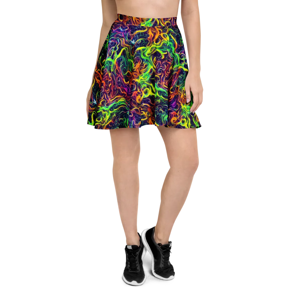 Liquid Fireworks on Skater Skirt — Front