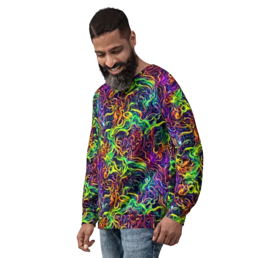 Liquid Fireworks on a Sweatshirt