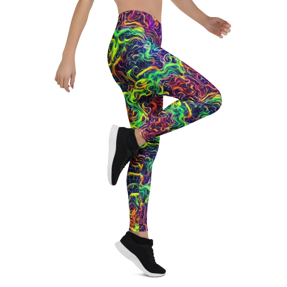 Liquid Fireworks on Leggings — Right