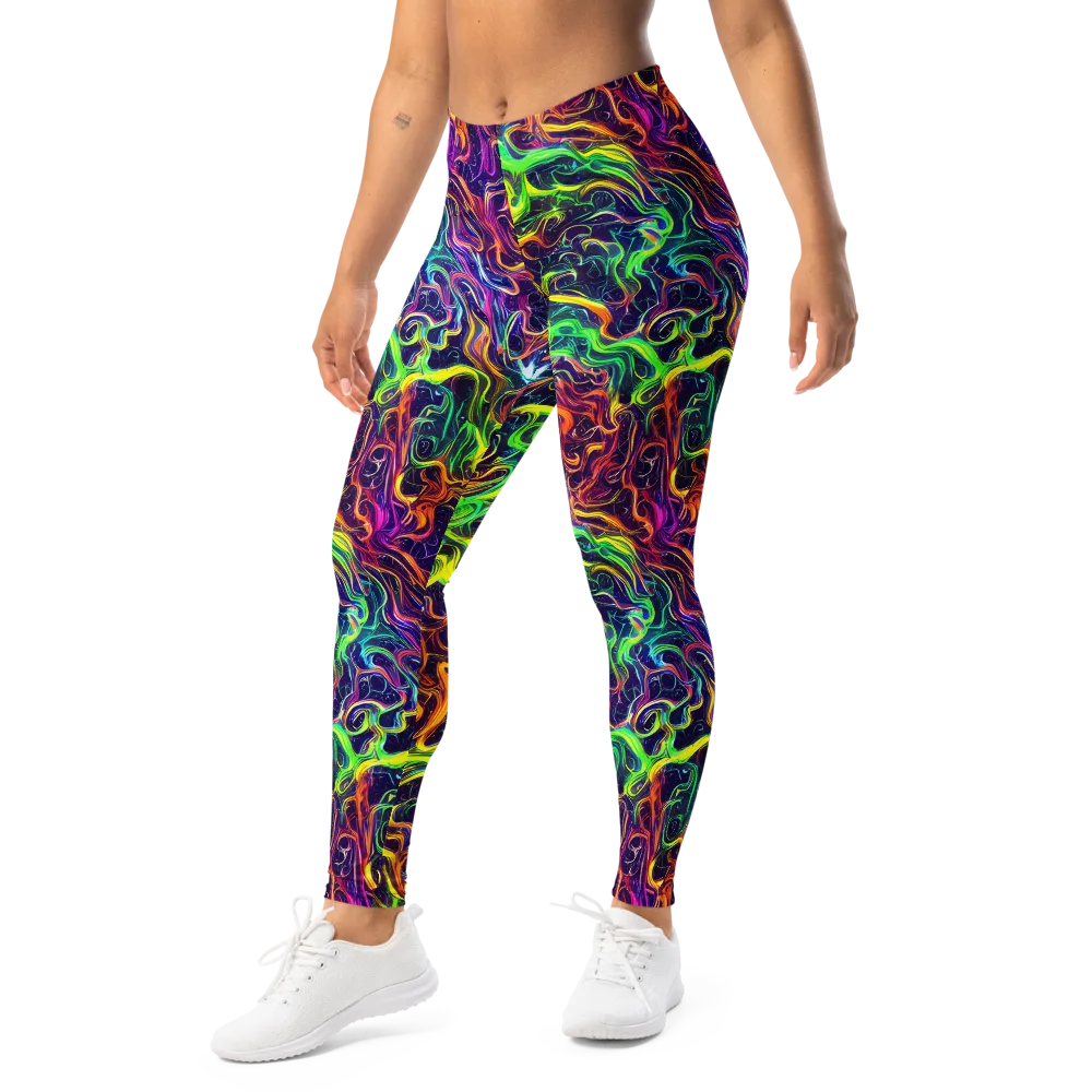 Liquid Fireworks on Leggings — Left Front