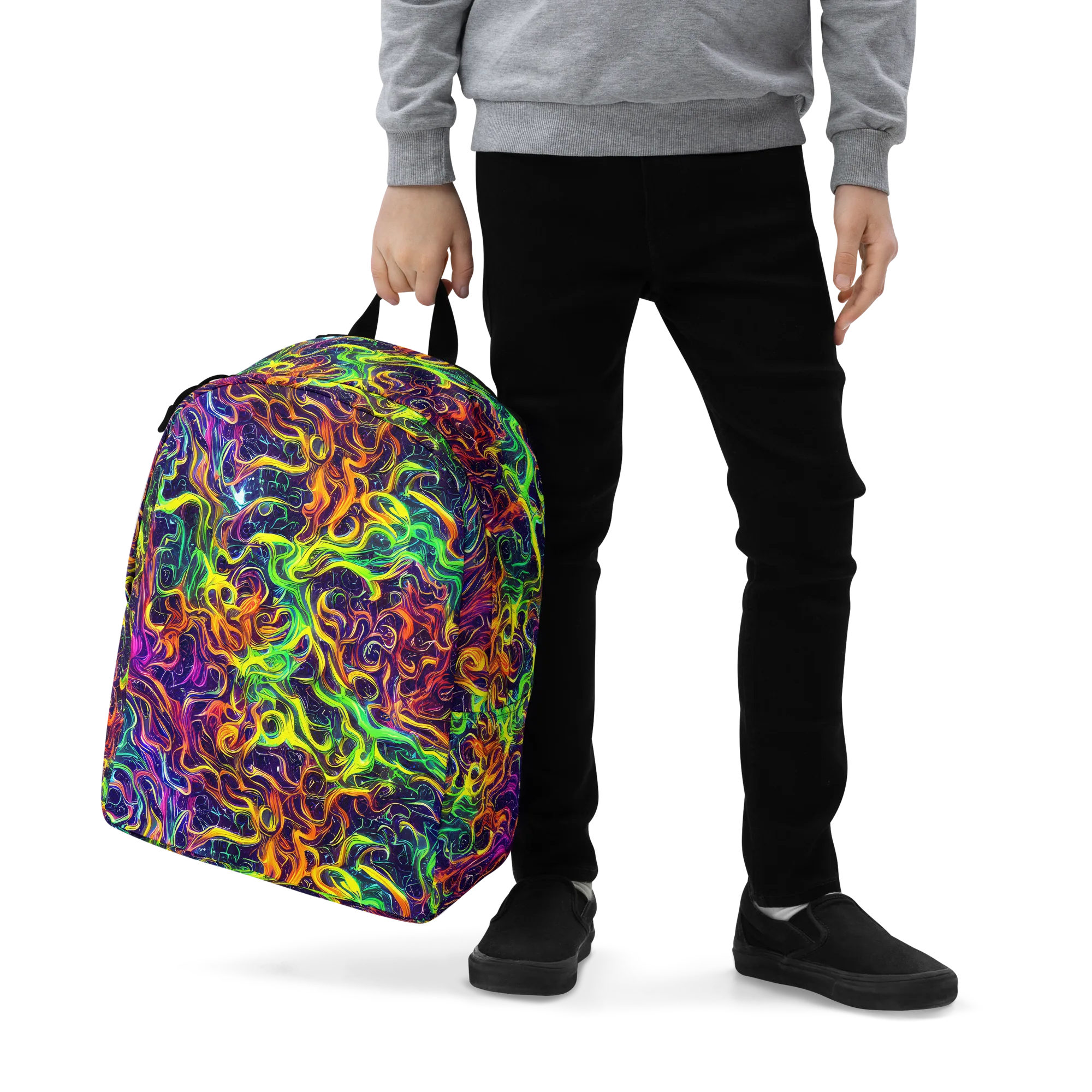 Liquid Fireworks on Minimalist Backpack — Zoomed-in
