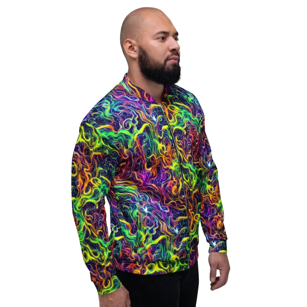 Liquid Fireworks on Bomber Jacket — Right